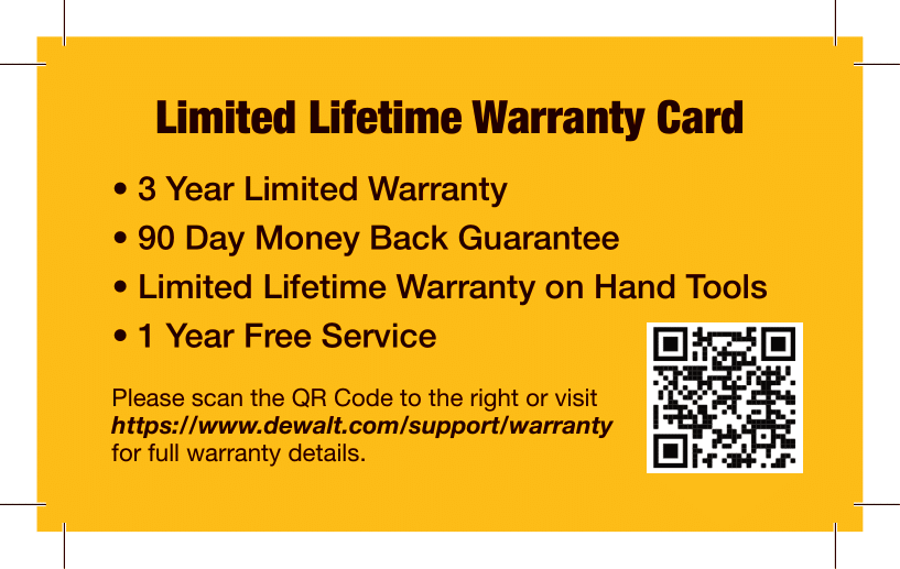 DEWALT warranty cards-2